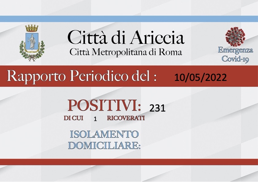 Rapporto Covid del 10 maggio 2022