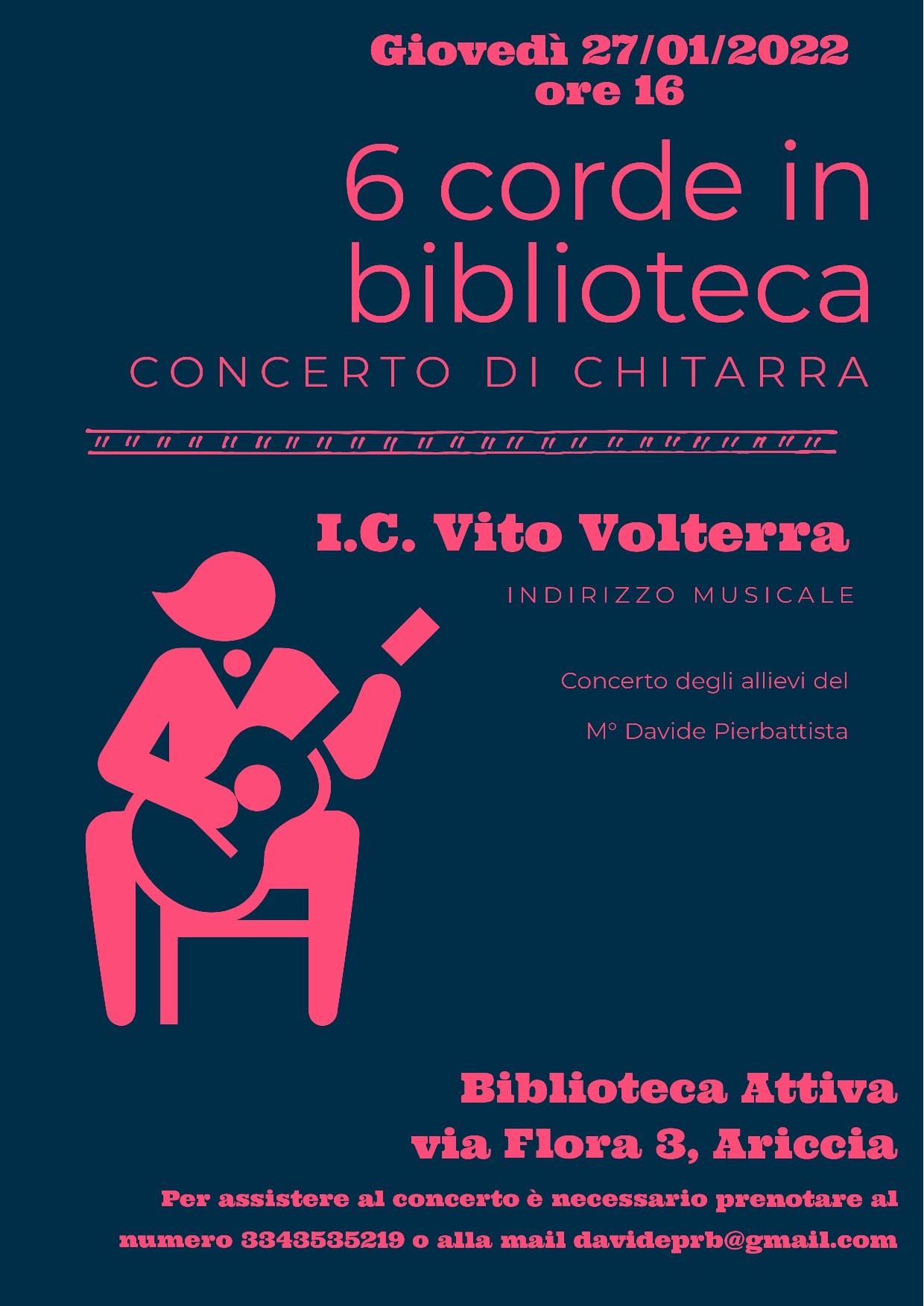 Biblioteca Attiva: 6 Corde in Biblioteca Concerto di Chitarra