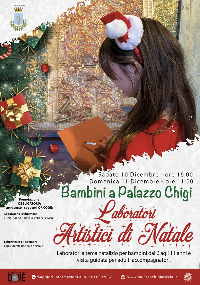 Laboratori artistici di Natale a Palazzo Chigi Ariccia