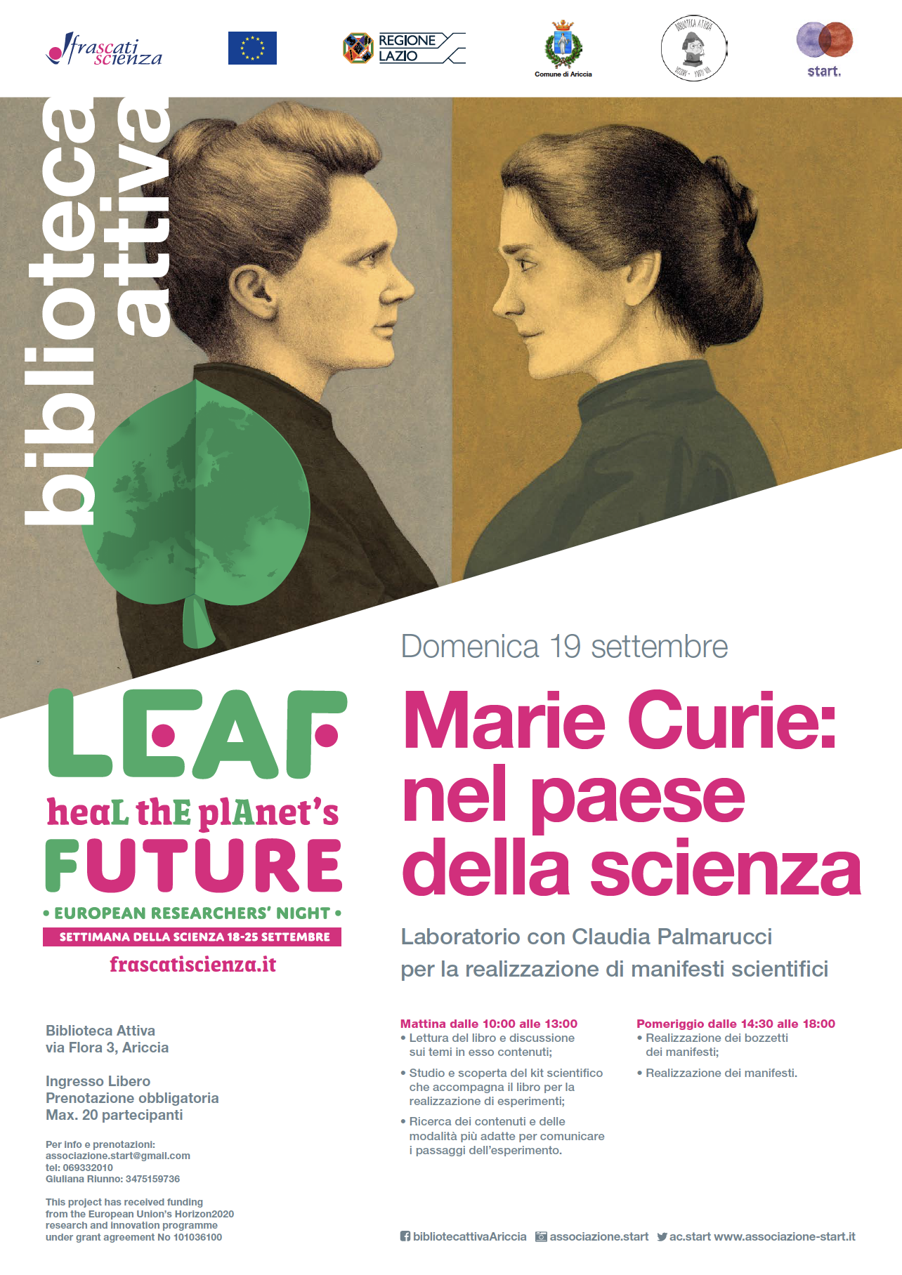 Biblioteca Attiva presenta: "Marie Curie nel paese della scienza" - 19 Settembre 2021