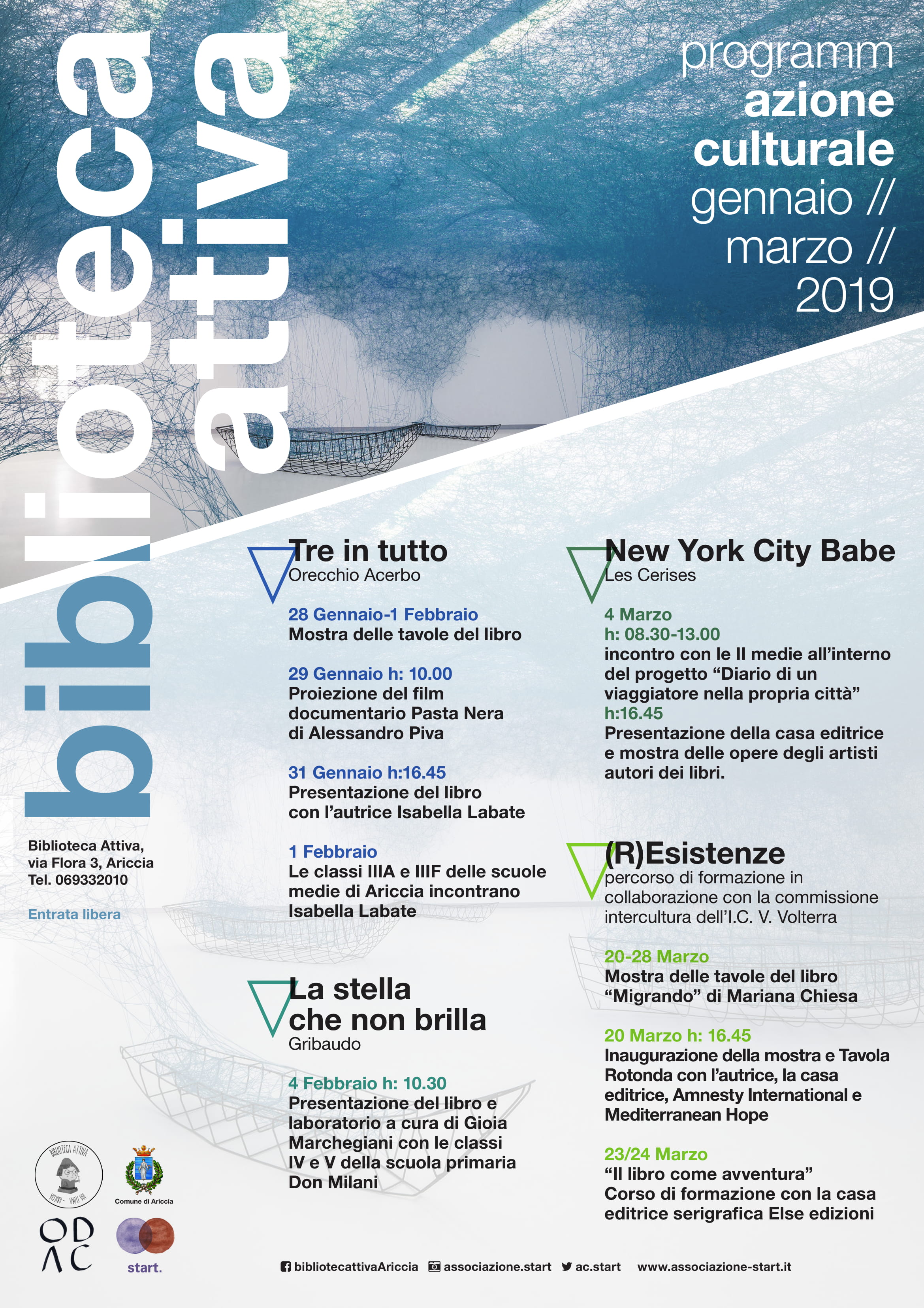 ProgrammAzione Culturale Gennaio/Marzo 2019