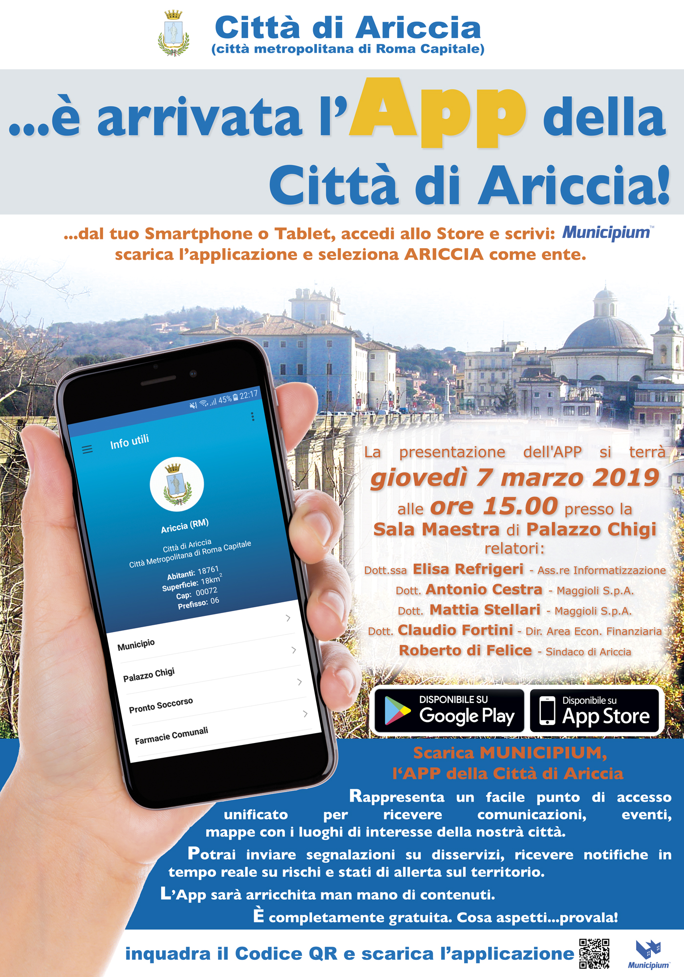 PRESENTAZIONE APP Municipium della Città di Ariccia