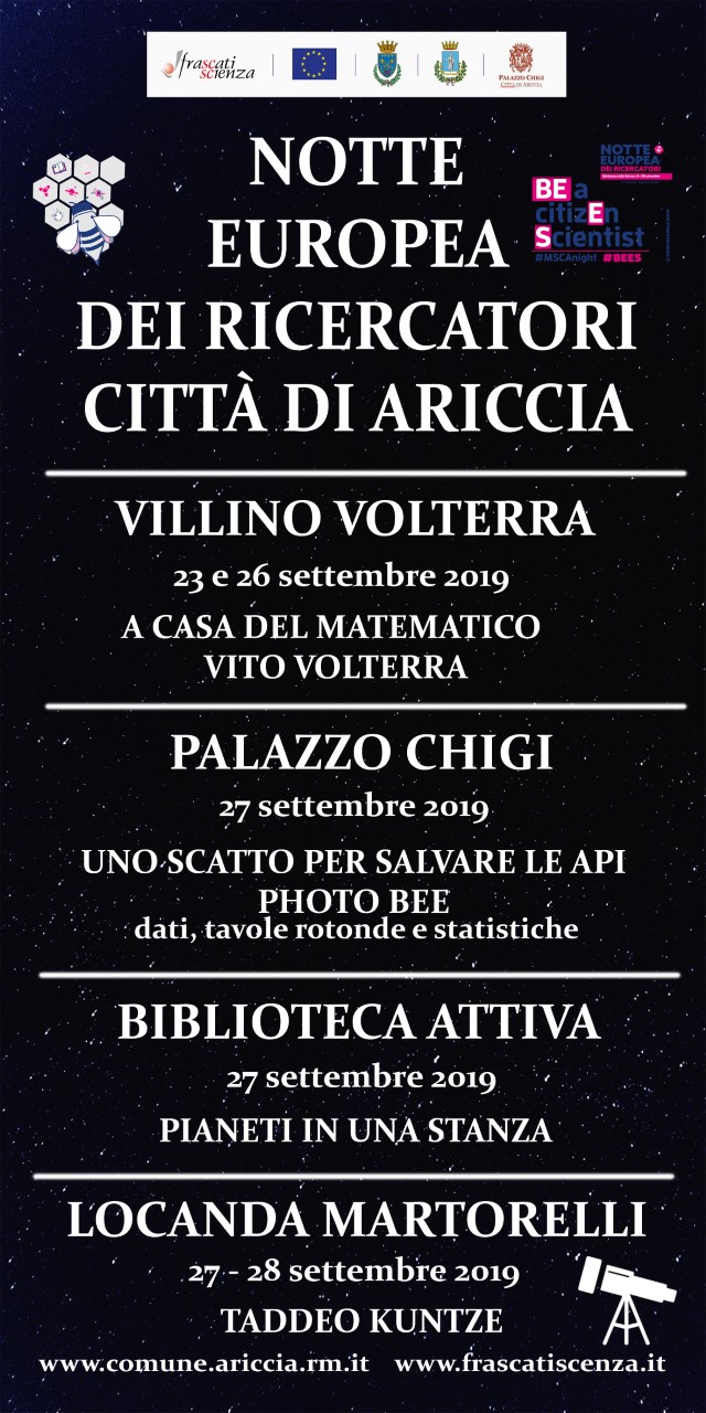 Notte europea dei ricercatori Ariccia
