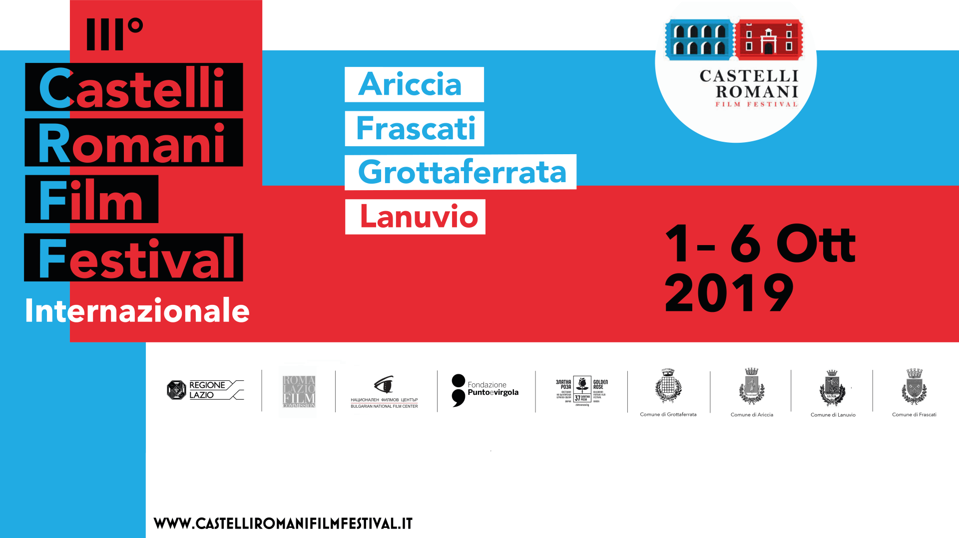 III° Festival internazionale del cinema dei Castelli Romani – dal 1 al 6 ottobre Ariccia.