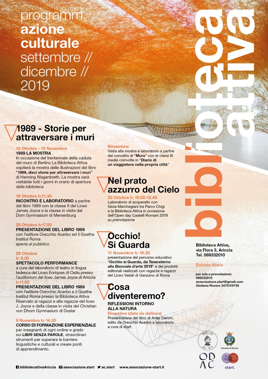 ProgrammAzione Culturale Settembre/Dicembre 2019 Biblioteca Attiva