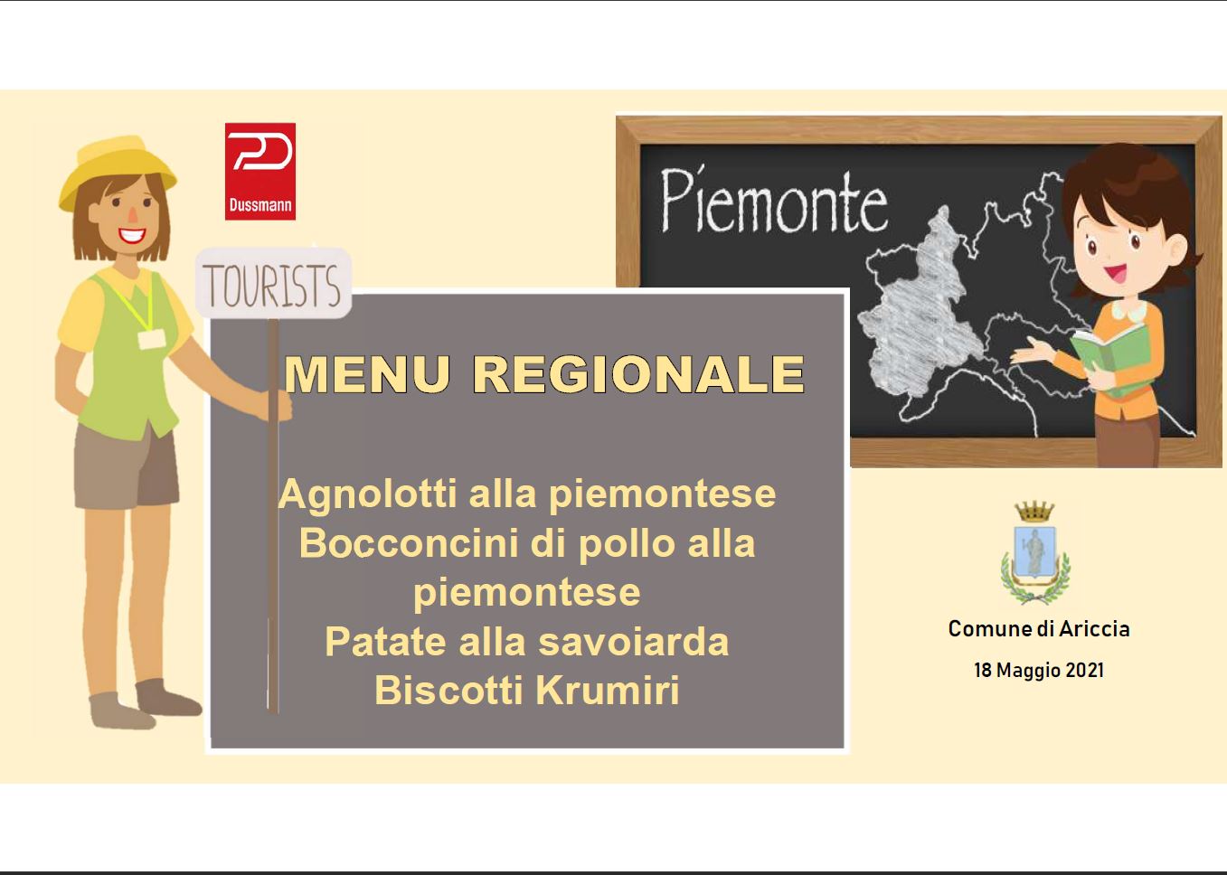 Mensa Scolastica - Menù Regionale Piemonte - 18 maggio 2021